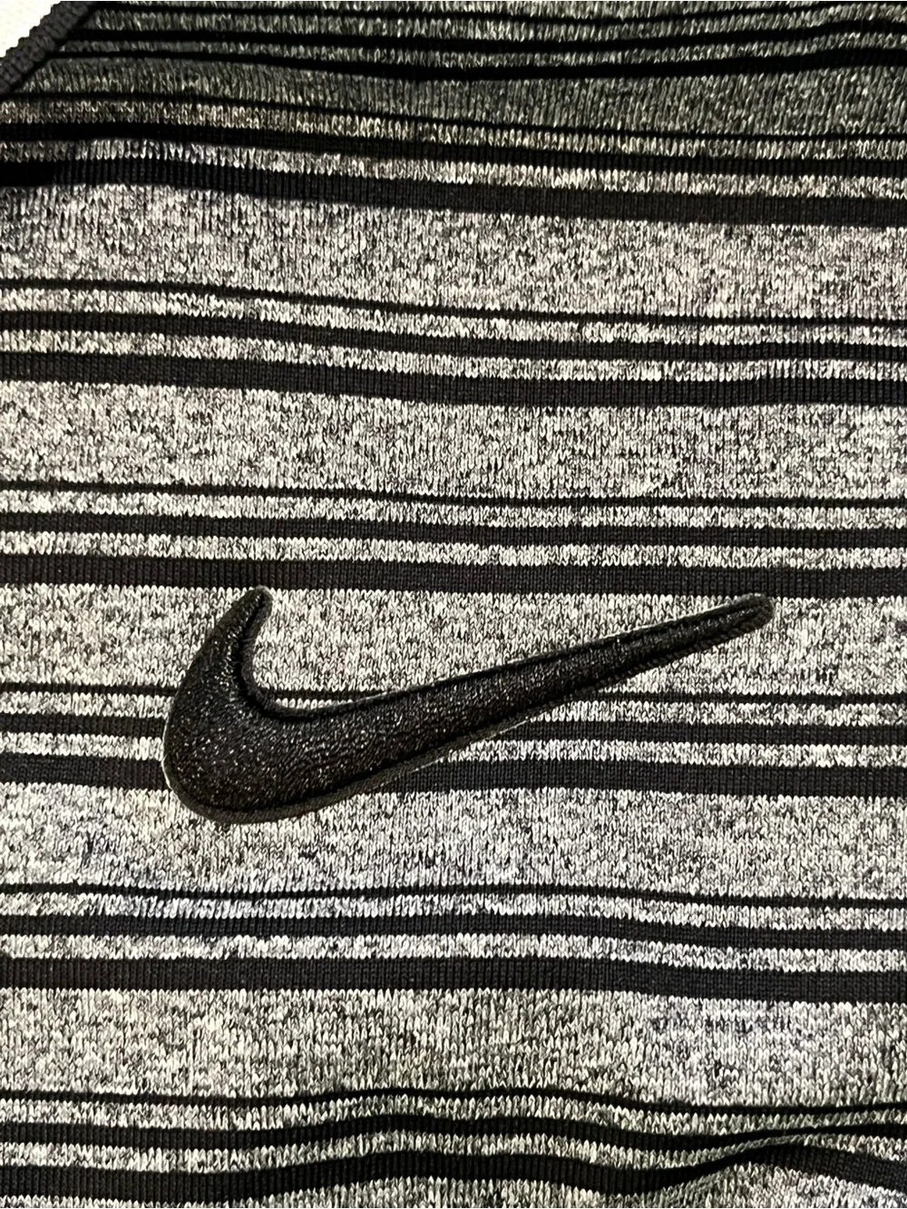 Nike Dri-Fit Golf Polo T-Shirt Men’s Size Medium Gray & Black Striped